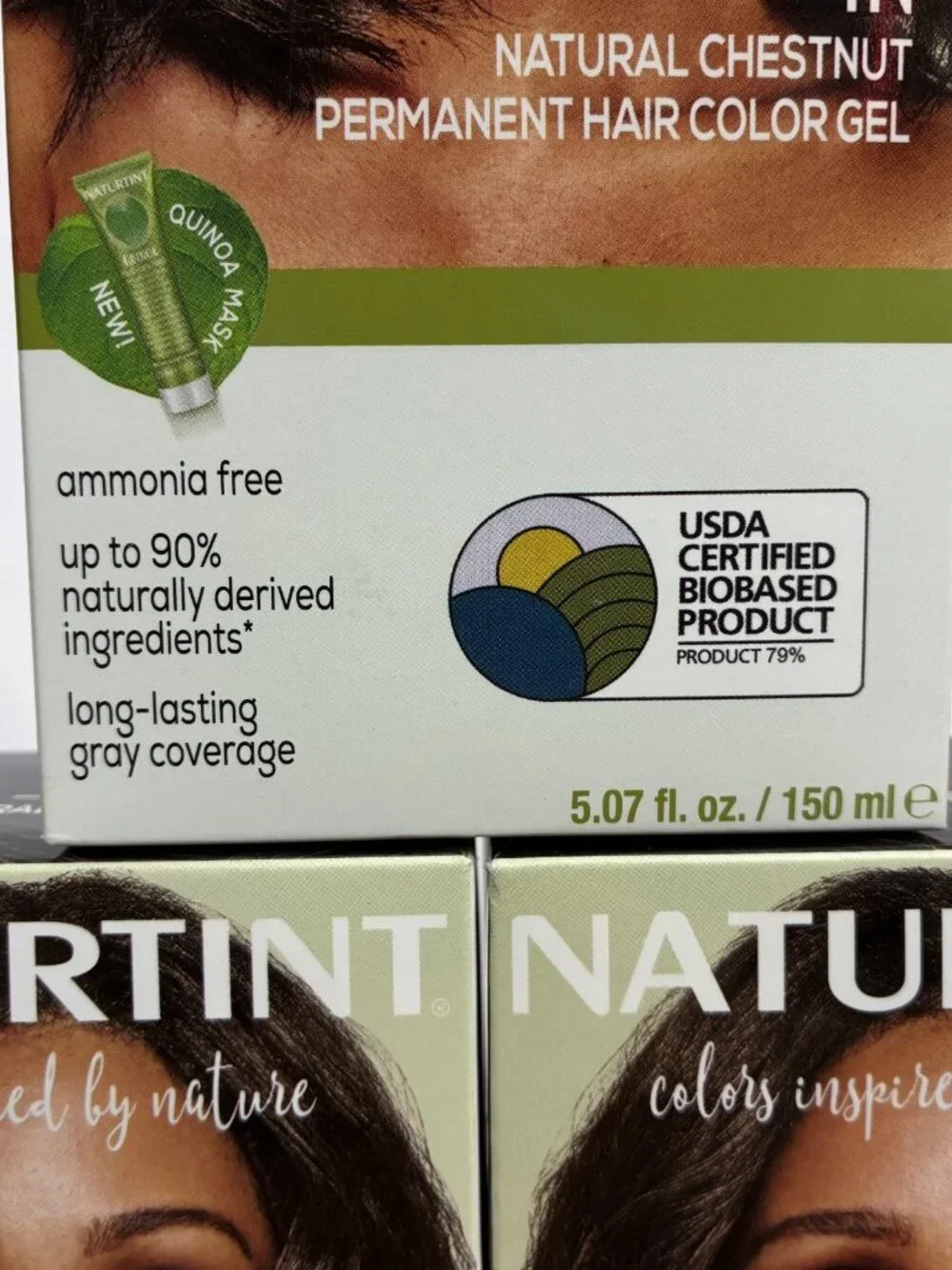 Naturtint 4N Permanent Hair Color Gel Natural Chestnut Brown 3 Pack EXP 012030